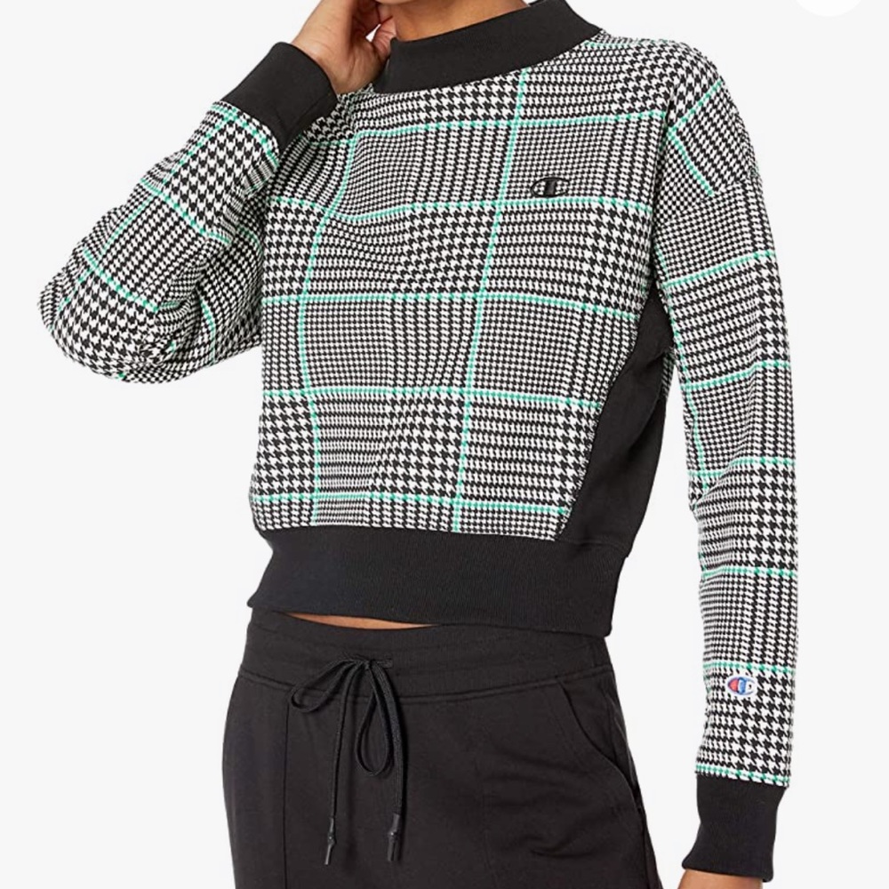 Champion Women's Reverse Weave Mock Neck Crop